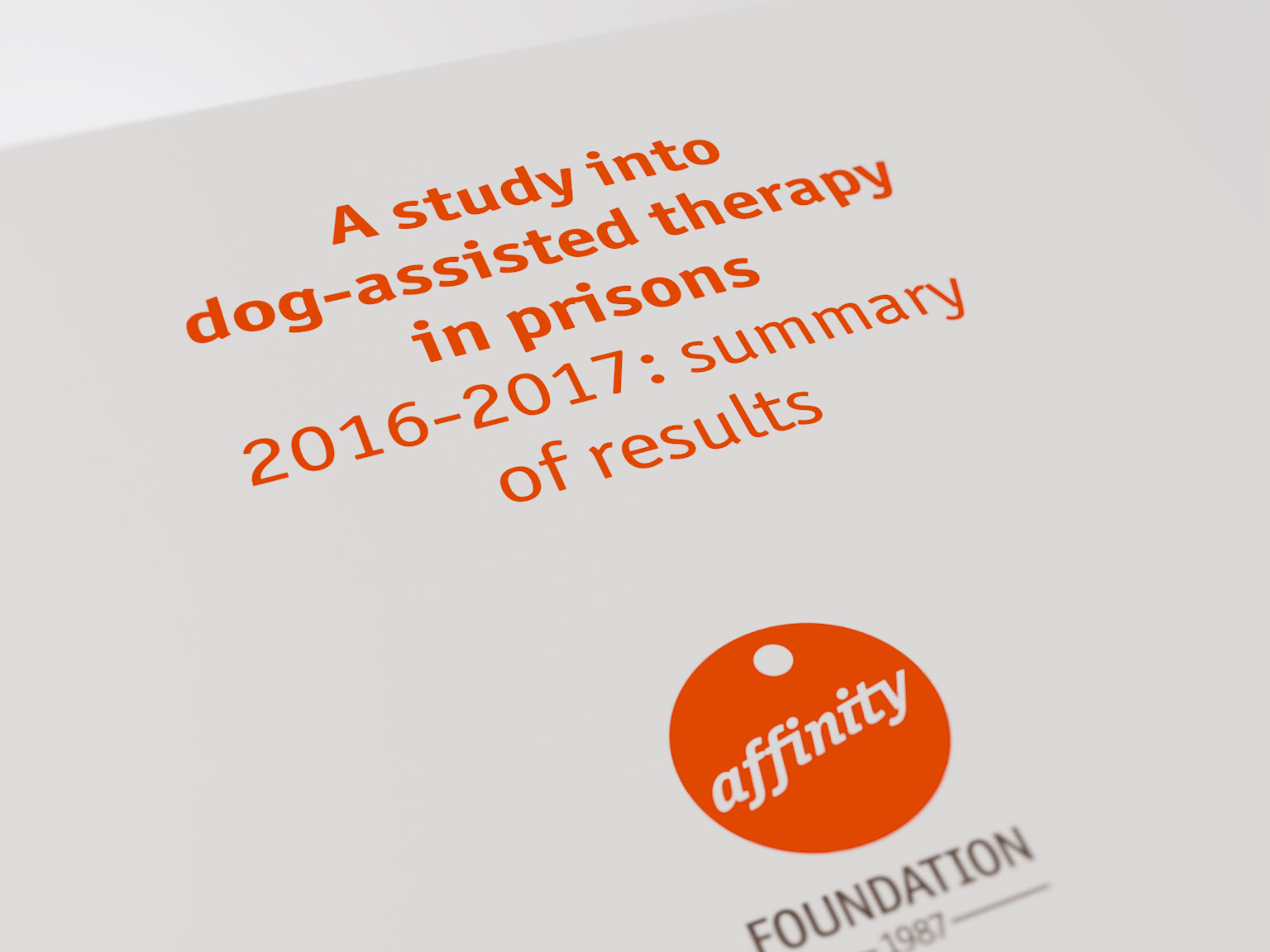 A study into dog-assisted therapy in prisons 2016-2017: summary of results
